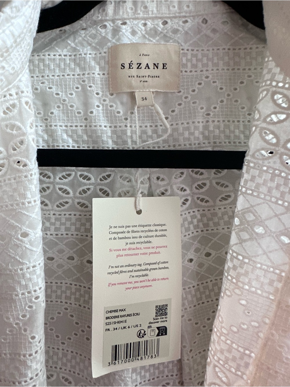 NWT Sezane Max Shirt - Picture 6 of 9